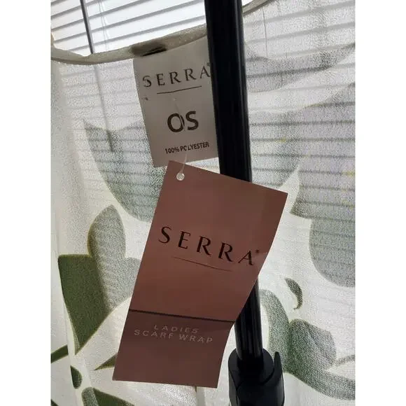 3 for $9 Sierra Green White Cover Up Scarf Top One size fits all NWT - Picture 3 of 5